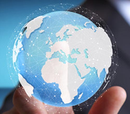home page globe image